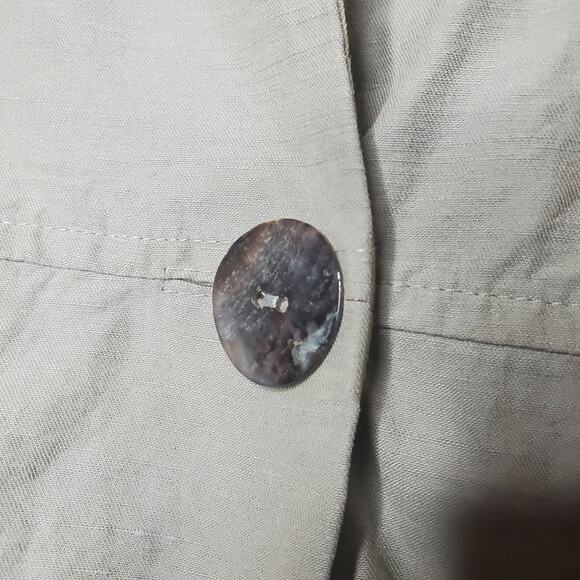 ELEMENTE CLEMENTE TAN JACKET BLAZER LINEN COTTON BLEND SIZE 1 / SMALL - Picture 6 of 13